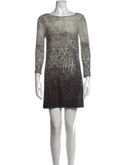 Pre-owned Tibi Printed Mini Dress In Black