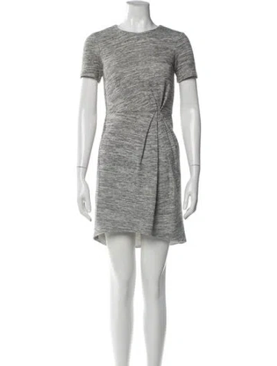 Pre-owned Tibi Printed Mini Dress In Gray