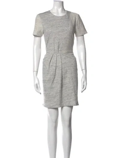 Pre-owned Tibi Printed Mini Dress In Grey