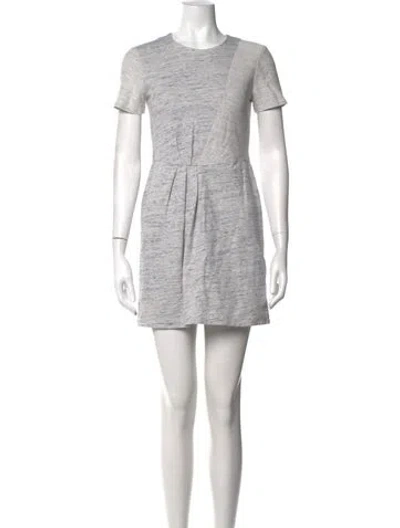 Pre-owned Tibi Printed Mini Dress In Grey