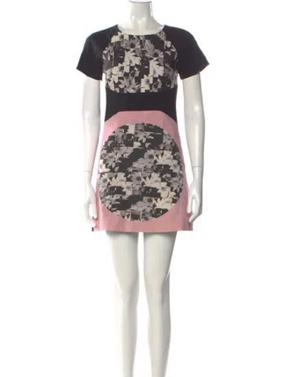 Pre-owned Tibi Printed Mini Dress In Multi
