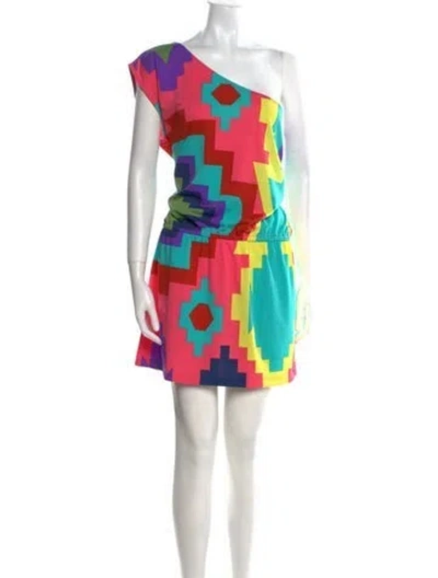 Pre-owned Tibi Printed Mini Dress In Multi