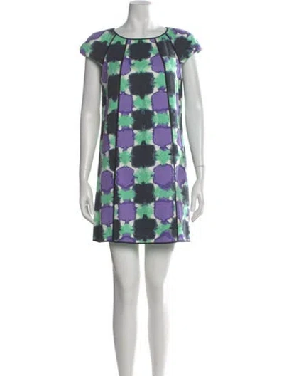 Pre-owned Tibi Printed Mini Dress In Multi