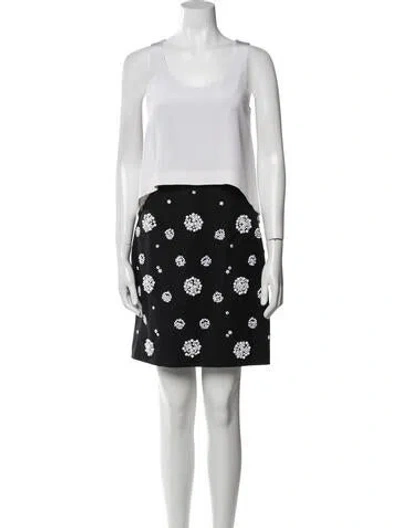 Pre-owned Tibi Printed Mini Dress In White