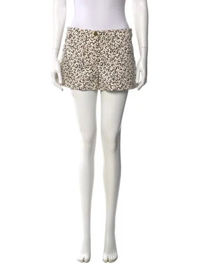Pre-owned Tibi Printed Mini Shorts In Brown