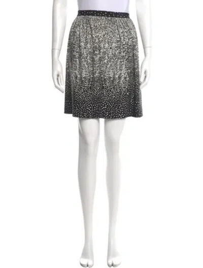 Pre-owned Tibi Printed Mini Skirt In Black