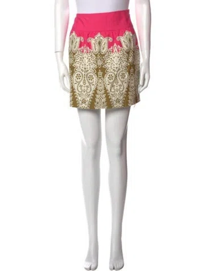 Pre-owned Tibi Printed Mini Skirt In Multi