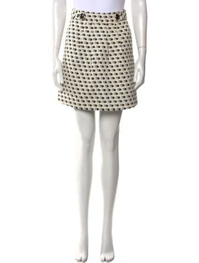 Pre-owned Tibi Printed Mini Skirt In Neutral