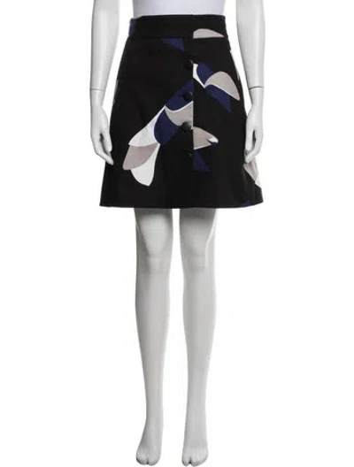Pre-owned Tibi Printed Mini Skirt In White