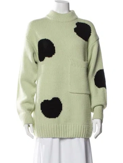 Pre-owned Tibi Printed Mock Neck Sweater In Multi