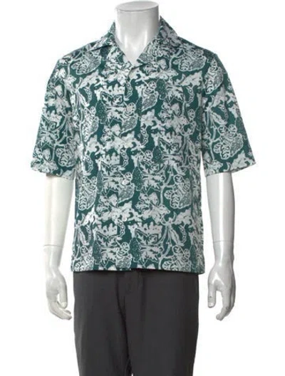 Pre-owned Tibi Printed Short Sleeve Shirt W/ Tags In Multicolor