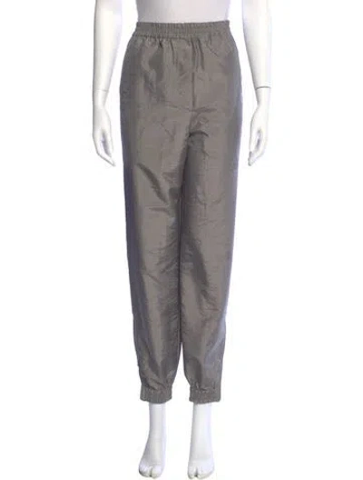 Pre-owned Tibi Printed Skinny Leg Pants In Gray