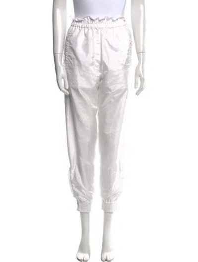 Pre-owned Tibi Printed Skinny Leg Pants In White