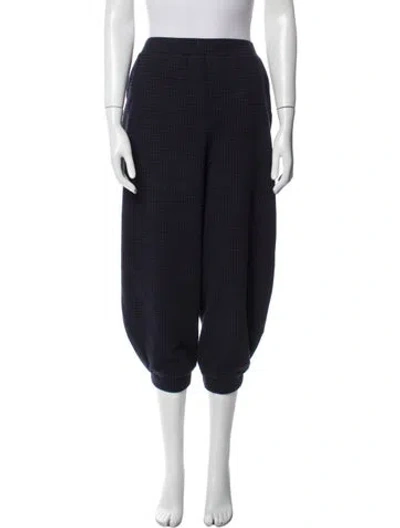 Pre-owned Tibi Printed Straight Leg Pants In Blue