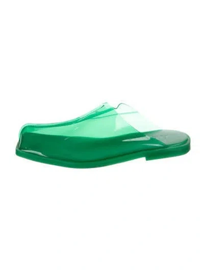 Pre-owned Tibi Pvc Mules In Green