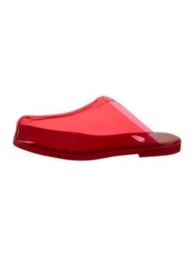 Pre-owned Tibi Pvc Mules In Red
