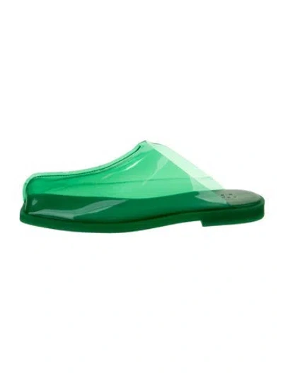 Pre-owned Tibi Pvc Mules W/ Tags In Green