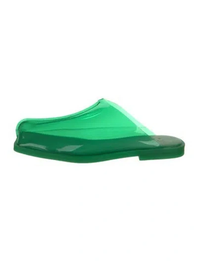 Pre-owned Tibi Pvc Mules W/ Tags In Green