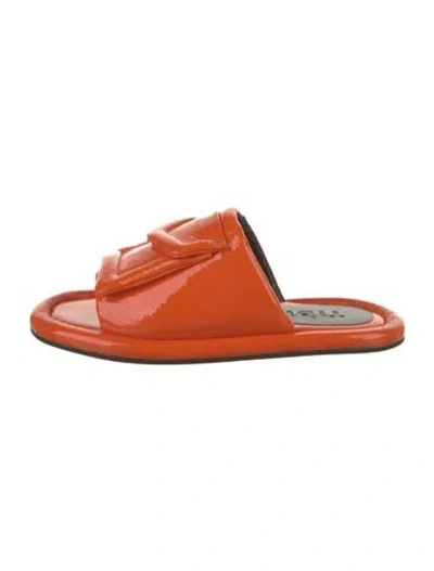 Pre-owned Tibi Pvc Slides In Orange