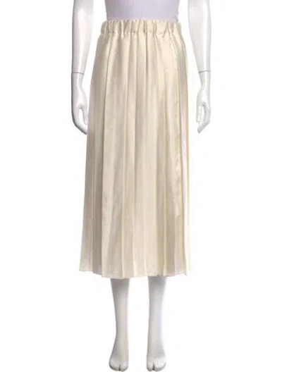 Pre-owned Tibi Raw-edge Trim Midi Length Skirt W/ Tags In Neutral