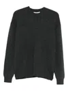 Tibi Ribbed-knit Jumper In Gray