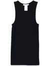 Tibi Ribbed Tank Top In Blue