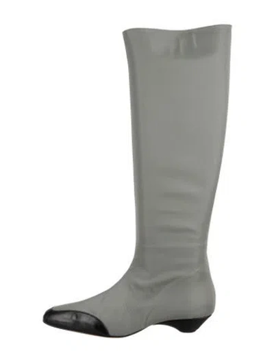 Pre-owned Tibi Riding Boots W/ Tags In Neutral