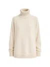 Tibi Roll-neck Oversized Sweater In Neutral