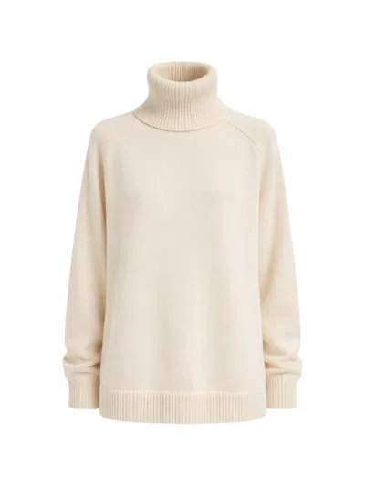 Tibi Roll-neck Oversized Sweater In Neutral