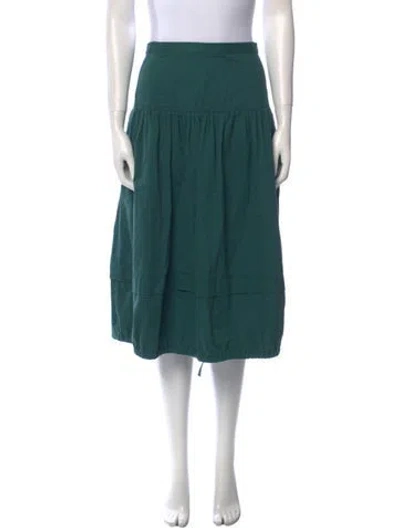 Pre-owned Tibi Ruffle Embellishment Knee-length Skirt In Green