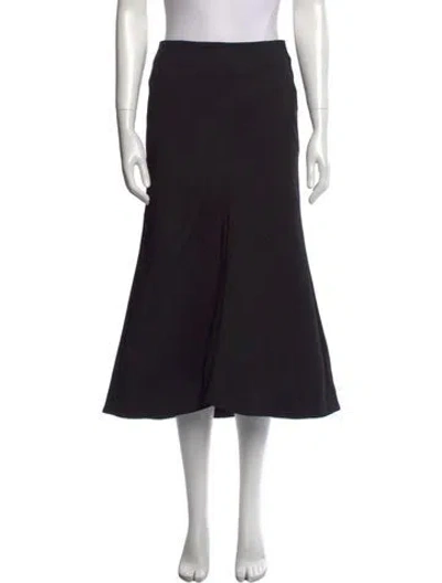 Pre-owned Tibi Ruffle Embellishment Midi Length Skirt In Black