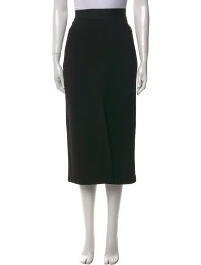 Pre-owned Tibi Ruffle Embellishment Midi Length Skirt In Black