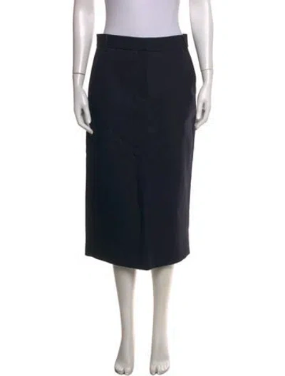 Pre-owned Tibi Ruffle Embellishment Midi Length Skirt In Black