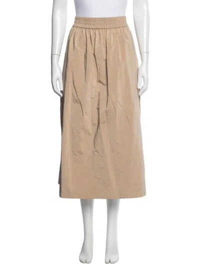 Pre-owned Tibi Ruffle Embellishment Midi Length Skirt In Brown