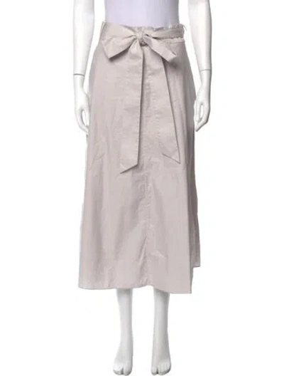 Pre-owned Tibi Ruffle Embellishment Midi Length Skirt In Gray