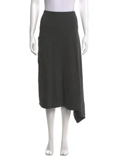 Pre-owned Tibi Ruffle Embellishment Midi Length Skirt In Gray