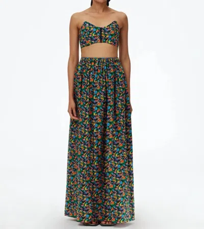 Tibi Sabine Bralette In Black Floral In Multi