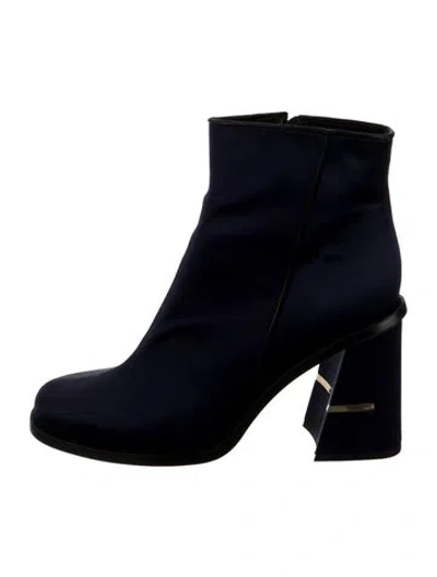 Pre-owned Tibi Satin Boots In Blue