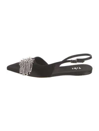 Pre-owned Tibi Satin Crystal Embellishments Lace-up Boots