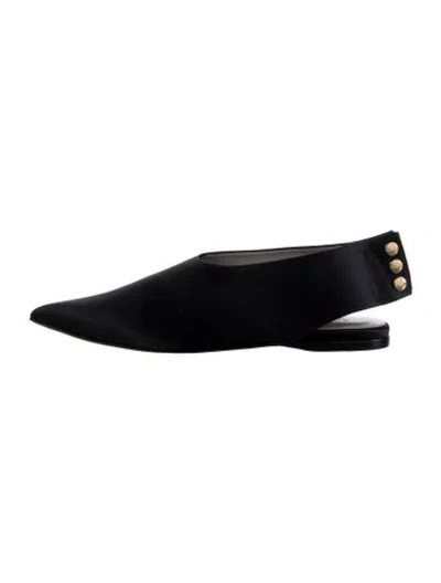 Pre-owned Tibi Satin Flats In Black
