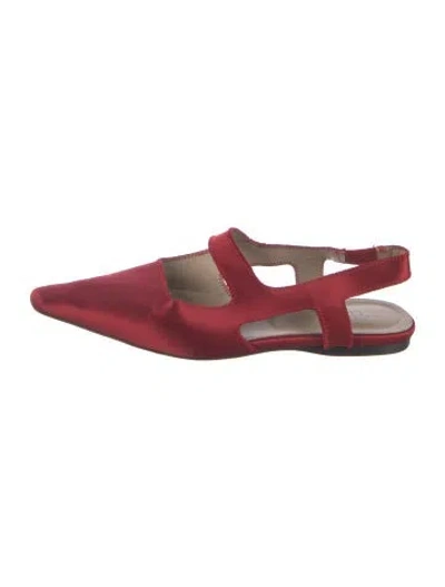 Pre-owned Tibi Satin Flats In Red