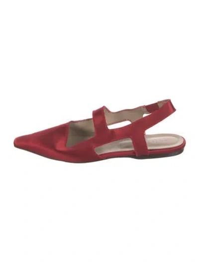 Pre-owned Tibi Satin Flats In Red
