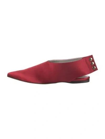 Pre-owned Tibi Satin Flats W/ Tags In Red