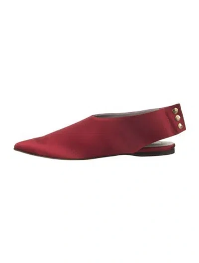 Pre-owned Tibi Satin Flats W/ Tags In Red