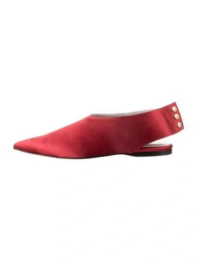 Pre-owned Tibi Satin Flats W/ Tags In Red