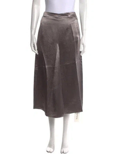 Pre-owned Tibi Satin Midi Length Skirt In Neutral