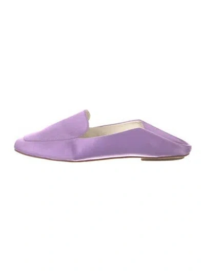 Pre-owned Tibi Satin Mules In Purple