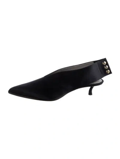 Pre-owned Tibi Satin Pumps W/ Tags In Black