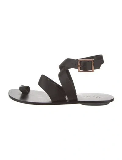 Pre-owned Tibi Satin Sandals In Black