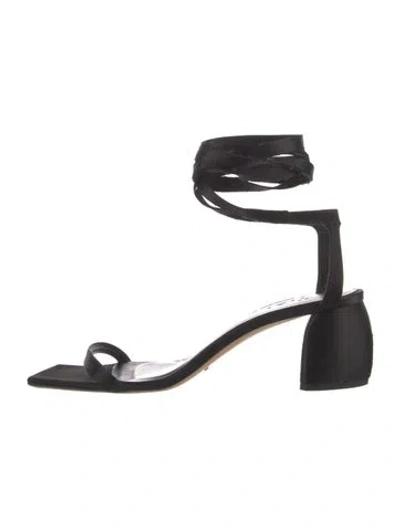Pre-owned Tibi Satin Sandals In Black